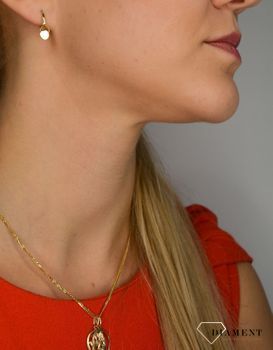 Złote kolczyki 585 z wiszącym kółeczkiem KL 6780 💎 Złote kolczyki wykonane z najwyższej jakości złota próby 585 💎 (9).JPG
